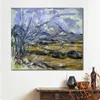 Abstrakte Landschafts-Leinwandkunst, Montagne Sainte Victoire, Paul Cezanne, Ölgemälde, handgefertigt, impressionistische Kunstwerke