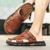 Sandals Summer Men Chaussures de haute qualité Casual Great En cuir classique Classic non-glipage Femelle Feme Outdoor Sport Walking Trekking