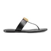 Taille 35-46 tongs tongs slipper mens d'été glissades de chaussure décontractée en cuir luxe mule ensoleillé femme string sandale piscine plage plateau mocteur plate concepteur extérieur dame sliders avec boîte