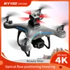 KY102 RC Drone 4K Caméra HD professionnelle Évitement d'obstacles à quatre voies Flux optique Hélicoptère en vol stationnaire Télécommande Avions Enfants Jouets