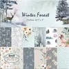 Present Wrap 24pcs 6x6 '' Vinterskogsmönster Bakgrund PAD PAP för Scrapbooking Decor Journal DIY Memopads