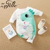 Barboteuses ZAFILLE mignon bébé vêtements garçon vêtements de nuit pour borns dessin animé dinosaure bébé barboteuse printemps salopette pour enfants enfant en bas âge fille combinaison 230720