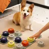 Dog Toys tuggar Mewoofun Dog Button Record Talking Pet Communication Vocal Training Interactive Toy Bell Ringer With Pad and Sticker Easy To Using 230719