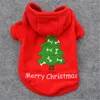 Dog Apparel Christmas Puppy Coat Jacket Red Winter Autumn Xmas Costume Tree XS/S/M/L/XL Short-sleeved Round Neck Hoodies