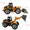 Elektrikli RC Araba Huina 1520 1 18 RC Traktör Kürek Oyuncak RC Forklift Kamyon Mühendislik Oyuncakları Çocuk Buldozer Model 230719