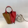 Designer Picotin Lock Bag New 2023 Top Layer Cowhide Colored Vegetable Basket Lychee Pattern Genuine Leather Women's Handbag Fashion NEC9 HGD0 HGD0