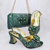 Dress Shoes Doershow Nice African And Bag Matching Set With Gold Selling Women Italian For Wedding HRF1-9