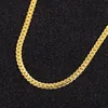50cm 60cm catena collana classica in osso per uomo regalo gioielli moda colore oro giallo318q