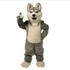 2019 Factory Direct Fancy Grey Dog Husky Dog med utseendet på Wolf Mascot Costume Mascotte Adult Cartoon Character Part257y