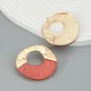 Nuovi orecchini geometrici in legno di metallo per orecchini da donna esagerati e minimalisti Accessori per gioielli da banchetto
