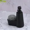 Liquid Soap Dispenser Creative With Steel Sponge Scrubber Multifunction Storage Box för köks badrumsvask