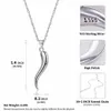 Pendant Necklaces Italian Horn Necklace 925 Sterling Silver 18 Cable Chain Cornicello Cornetto Amulet Jewelry P13274B2738