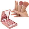 Outils de maquillage Mini Pinceaux Ensemble Miroir Doux Moelleux pour Cosmétiques Fondation Poudre Fard À Paupières Kabuki Mélange Brosse Beauté Outil 230720