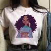 2020 Curly Girl BlackGirl Cartoon T-shirt met korte mouwen T-shirt voor dames