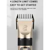 Hund Grooming Professional Cat Dog Hair Clipper Grooming Kit Laddningsbart husdjur Hårtrimmer Rakapparat Set Djur Hårklippningsmaskin Lågbrus 230719