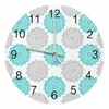 Orologi da parete Mandala Grigio Blu Texture Orologio puntatore luminoso Ornamenti per la casa Rotondo Silenzioso Soggiorno Camera da letto Arredamento per ufficio