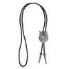 Bolo Tie Sies New Style Wolf Head Bolo Tie Collar Rope Hanging Fashion Men's And Women's Clothing Pendant Bolo Tie Accessories HKD230719