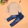 Conjuntos de roupas infantil contos conjunto de terno para meninos primavera e outono moda infantil terno pequeno conjunto de três peças T230720