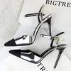 Sandaler BIGTREE SHOES KVINNS SANDALS POSED TOE High Heels Women Stiletto Summer High-Heeled Sandals Ladies Party Shoes Sexy Pumps L230720