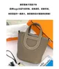 Designer Picotin Lock Bag 2023 New Togo Top Layer Cowhide Pig Nose Vegetable Basket Portable Bucket Large Capacity Commuter Womens MHRK