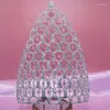 Hårklipp lyxiga kristalldrottning krona brud tiara skönhet kvinnor tävling roston