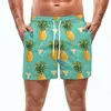 Shorts pour hommes imprimé ananas séchage rapide été maillots de bain pour hommes slips de plage pour homme maillot de bain natation surf vêtements de plage