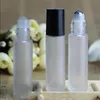 750Pcs 5 Kleuren Draagbare 10ML MINI ROLL ON Glazen Flessen Geur PARFUM DIKKE GLAZEN FLESSEN ESSENTIËLE OLIE Fles GLAS Metalen Roller Vqbp