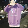 Men's Hoodies Sweatshirts Men's Hoodies Style Men Sweatshirt Autumn And Winter Design Sense Niche Tops Couple Wear Japanese Laser Reflective Purple Trend Z230720