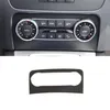 Garniture d'autocollant de décoration de cadre de CD de sortie de climatisation de console centrale de couleur de fibre de carbone pour Mercedes Benz GLK X204 2013-15223U