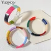 Bracelet Coloré Mode Bracelet Rond Femmes Bijoux Résine Acrylique Géométrique Manchette Designer Simple Style Cadeau 230719