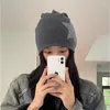 Ball Caps Rhinestone Star Y2K Hip Hop Cap For Women Men Autumn Winter Keep Warm Knit Bomber Girl Boy Beanies Black Grey Streetwear Hat