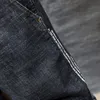Мужские джинсы растягивают брюки для джинсовой ткани Большой размер 5xl 6xl 7xl Black Man плюс 44 46 48 Harem Pants Осень Elastic Blue243S