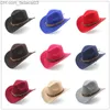 Berretti a sfera Cappello da cowboy occidentale in lana da donna Cappello da cowboy autunnale invernale da donna Cappello da cowboy Cloche Sombrero 2 taglia grande Z230720