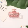 Hair Accessories Color Transparent 4Cm Mini Claw Ribbon Clips Accessory Korean Cute Girls Lovely Hairpins Barrette Fashion Drop Deli Dha89