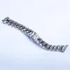 24mm Watch Band för Panerai Luminor Armband Heavy 316L rostfritt stål Watch Band Ersättningsband Silver Double Push Clasp 2541