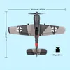 Aircraft Modle FW 190 RC Plane 2 4G 4CH 402mm Wingspan One Key Aerobatic RTF Fighter Mini Warbird Airplane Toys Gifts 230719