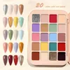 Nail Polish Solid Glue Jelly Cream Gum Palette Macaron Manicure Pigment Pudding Gel UV Glitter 230719