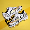 Safety Shoes White Gold Soccer Kids Boys Girls FG Football Boots Cleats Grass Training Children Athletic Sneakers Size 3037 230719
