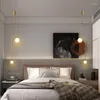 Pendelleuchten Moderne Schlafzimmerleuchten Gold Zimmer Home Decor Kronleuchter Minimalistische nordische LED-Beleuchtung für Master-Nachttisch Hang Lustre