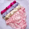 1 Pairs Women's 100% Silk Panties Briefs Underwear Bikinis Size M L XL XXL231M