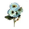 Flores decorativas ramo de flores de girasol margaritas artificiales accesorios de plantas de boda habitación decoración del hogar regalo de decoración de fiesta