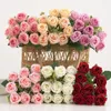 Fiori Decorativi 10 Teste Seta Rossa Artificiale Rosa Fai Da Te Per La Decorazione Domestica Di Nozze Peonia Finta Bouquet Da Sposa Decorazioni Da Tavolo Per Feste