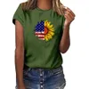 New Sunflower Printing Short Sleeve Women's Shopper Tong New Short Sleeve T-shirt