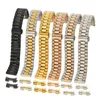Bracelets de montre Bande en acier inoxydable solide 12mm 13 14 16 17 18mm 19 20mm 21 22mm Bracelet de remplacement 3Rows Bracelet Bracelet w Outils 230719