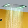 Pluie et atomisation salle de bain pommeau de douche 100V-240V courant alternatif LED contrôle de l'écran tactile bain haut douche mitigeur robinet Set2215