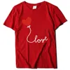 New Men's and Women's Round Neck Loose LOVE Love Balloon Print Summer Short Sleeve T-shirt