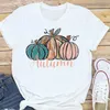 2021 Style miłosne jesienne kobiety Halloween Święto Dziękczynienia dla kobiet z kreskówek Top T-shirt