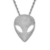 Hip Hop Claw Set CZ Stone Bling Iced Out Solid Alien Pendenti Collane per uomo Rapper Jewelry Drop Pendant249P