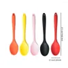 Ложики с длинной ручкой силиконовая ложка теплостойкость риса сплошные цветовые инструменты легко очистить кухонный инструмент