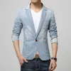 Spring Fashion Brand Men Blazer Trend Jeans Suits Casual Suit Jean Jacket Slim Fit Denim Men's & Blazers162W